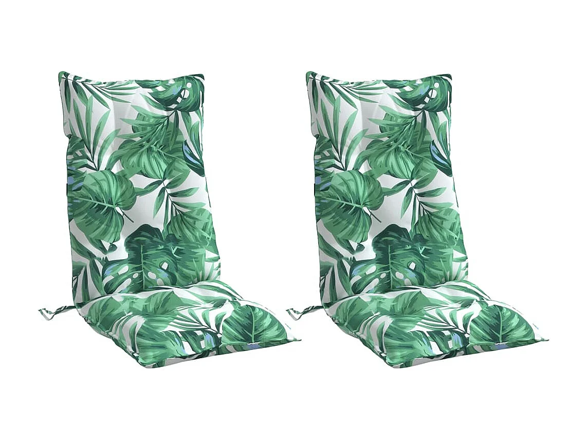 Coussins de chaise à dossier haut lot de 2 modèle de feuille FR919715