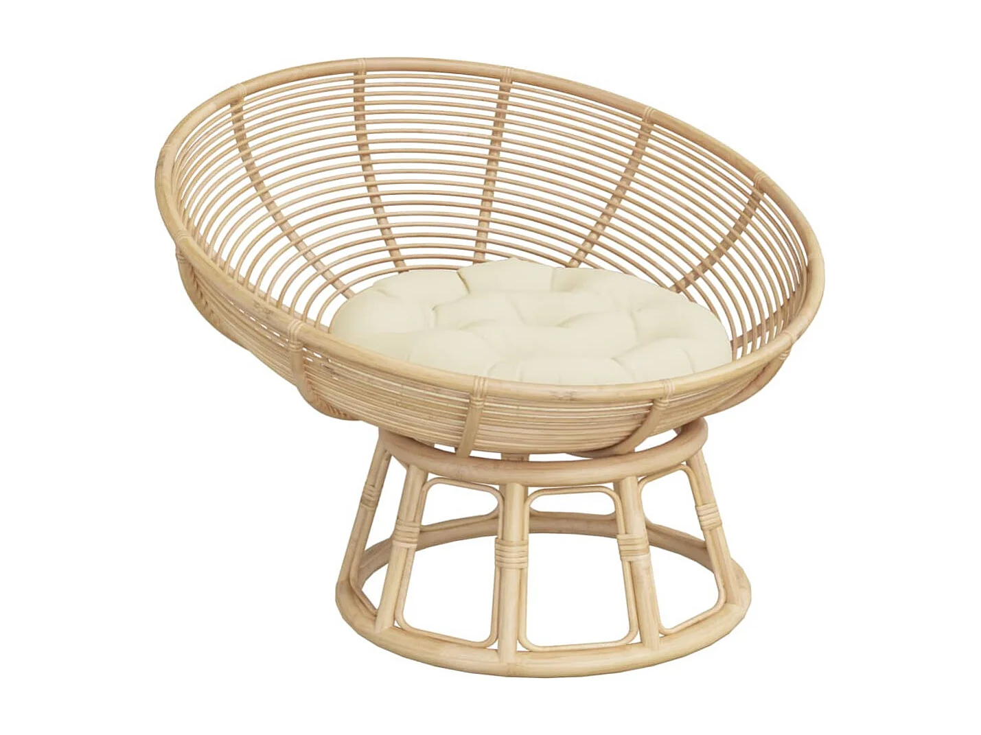 Coussin rond crème Ø 60 x11 cm tissu oxford FR540362