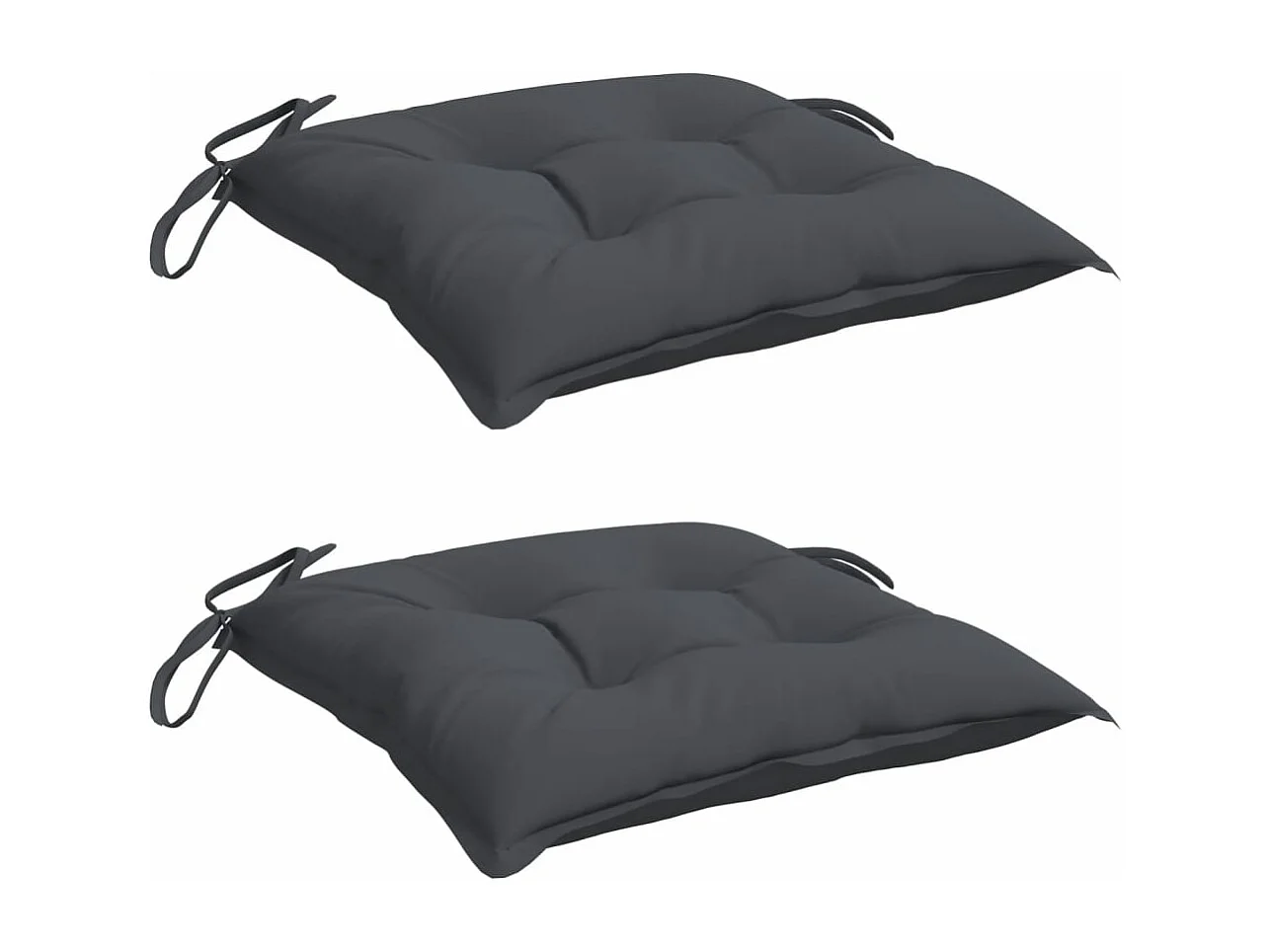 Coussins de chaise lot de 2 anthracite 50x50x7 cm tissu oxford FR663378