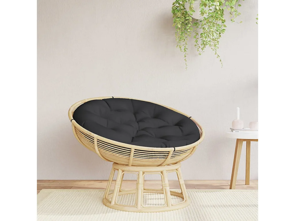 Almofadão redondo Ø 100 x11 cm tecido oxford preto PT845969