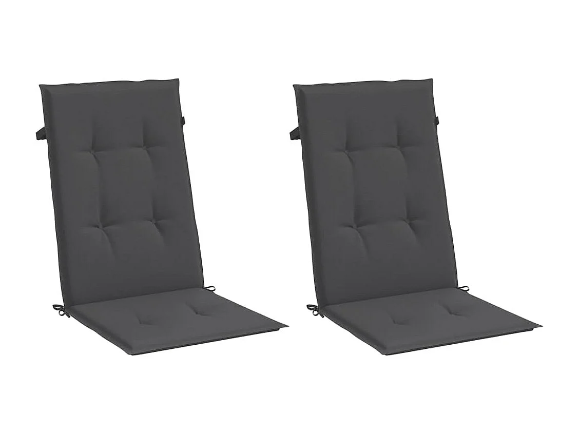 Almofadões para cadeiras altas 2 pcs mesclado tecido antracite PT770852