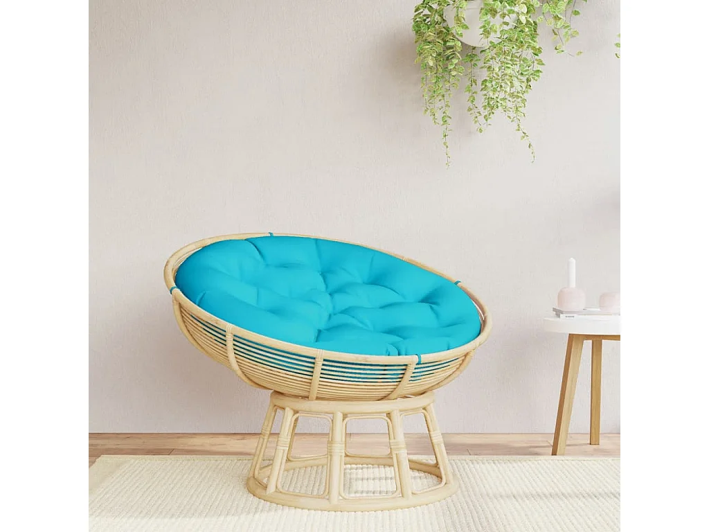 Cojín redondo tela Oxford turquesa Ø 100x11 cm ES408227