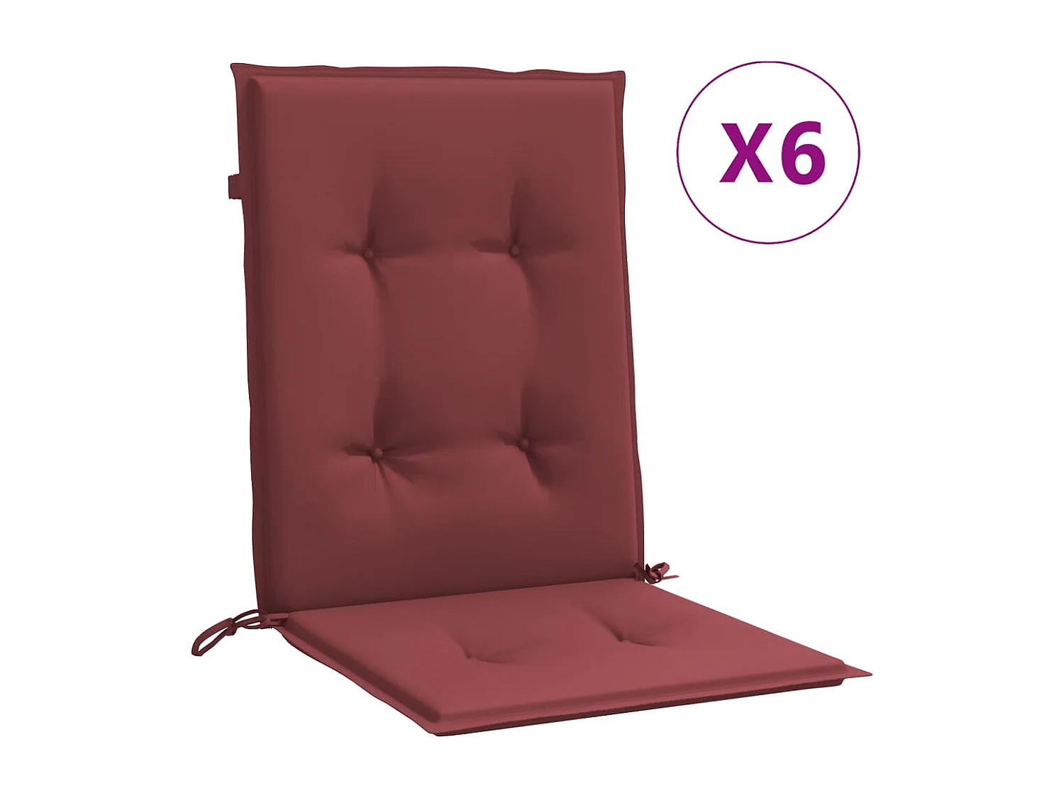 Almofadões lombares p/ cadeiras 6pcs 100x50x4cm mesclado tecido PT598227