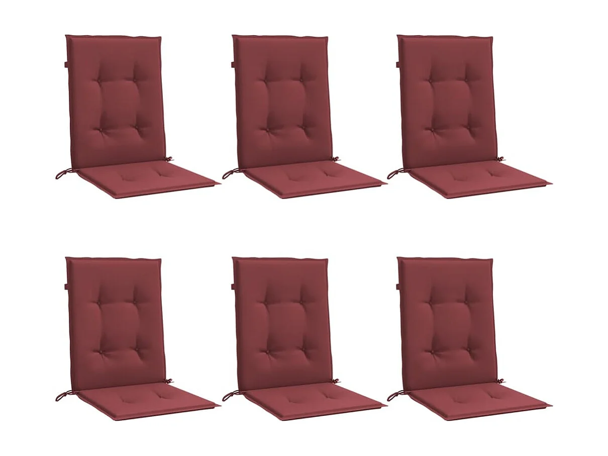 Almofadões lombares p/ cadeiras 6pcs 100x50x4cm mesclado tecido PT598227