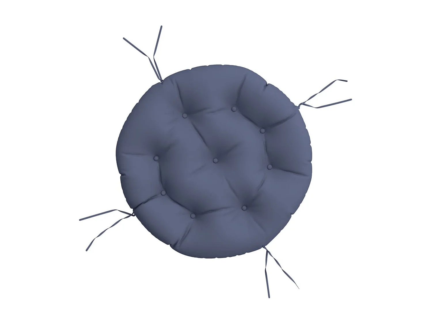 Coussin rond bleu marine Ø 60x11 cm tissu oxford FR941209