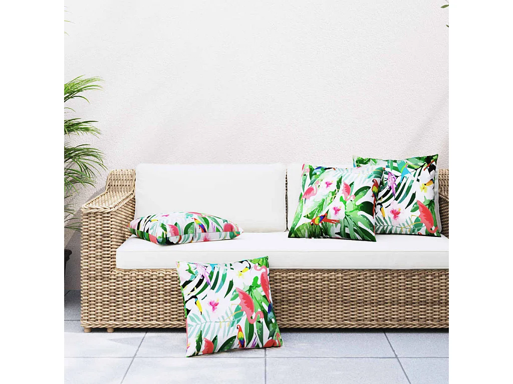 Coussins décoratifs lot de 4 Multicolore 40x40 cm Tissu FR242461