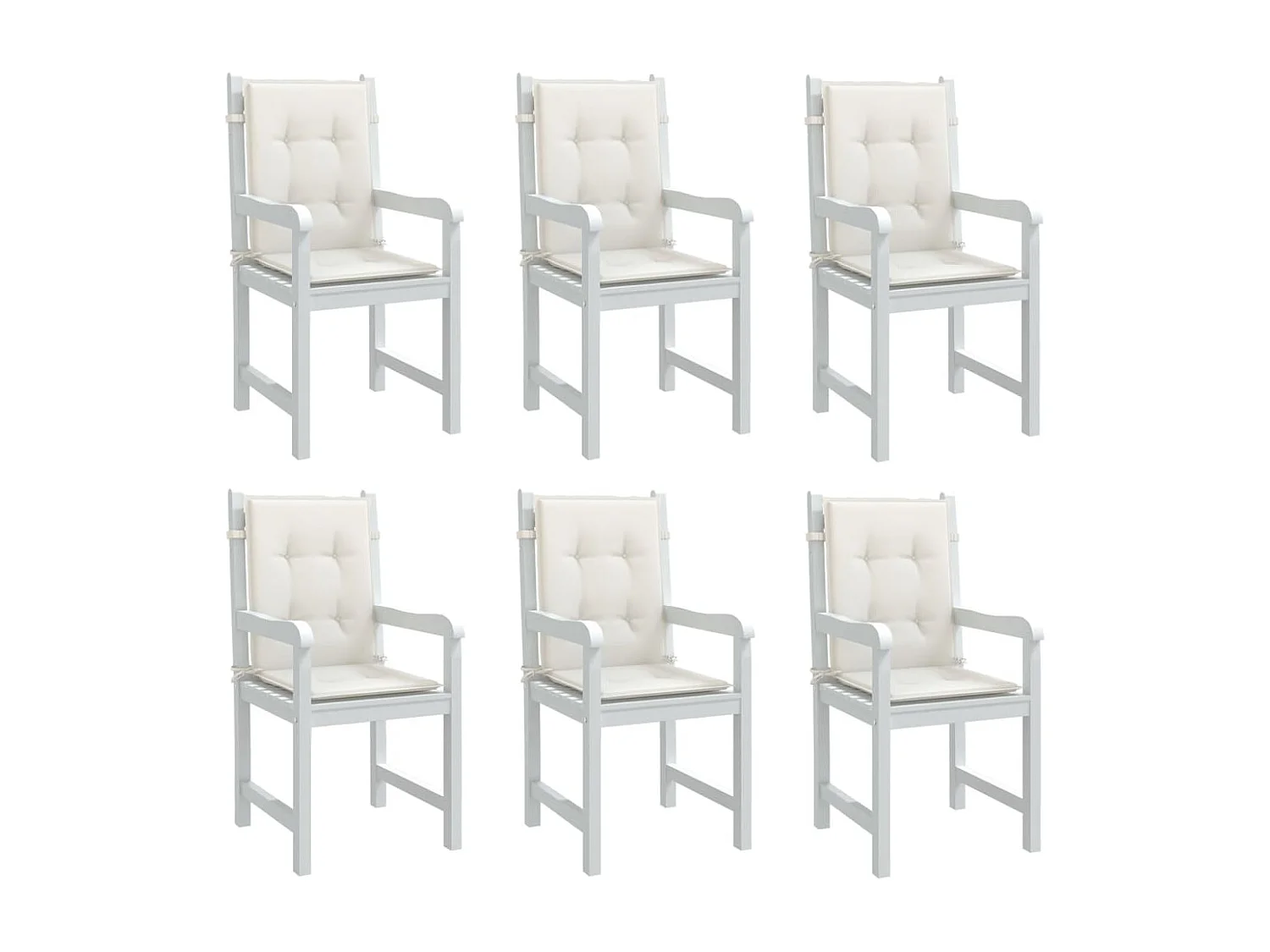 Almofadões lombares p/ cadeiras 6pcs 100x50x4cm mesclado tecido PT552071