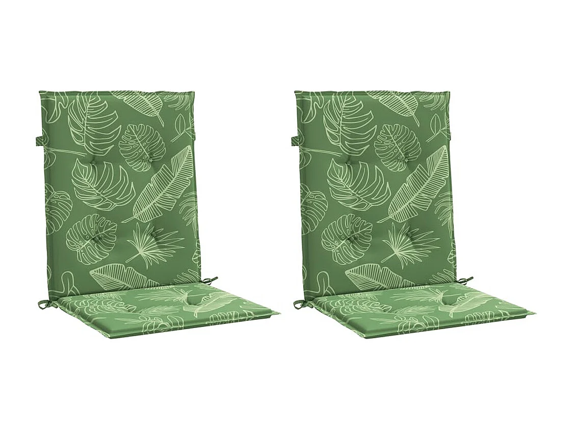 Coussins de chaise à dossier bas lot de 2 modèle de feuille FR539024