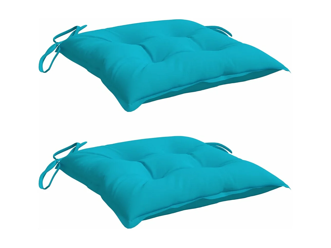 Coussins de chaise lot de 2 turquoise 50x50x7 cm tissu oxford FR927661