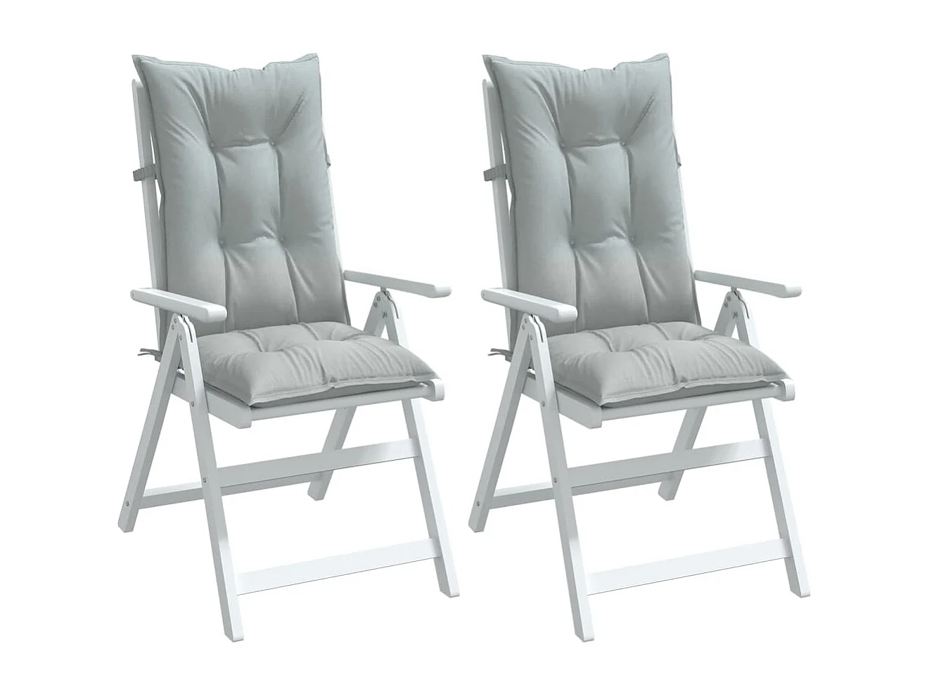 Coussins de chaise à dossier haut lot de 2 gris clair mélangé FR577799