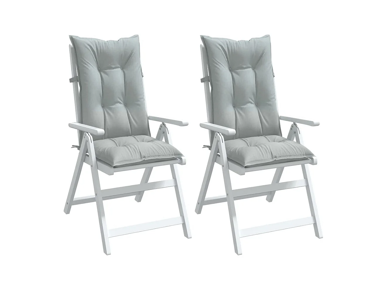 Coussins de chaise à dossier haut lot de 2 gris clair mélangé FR577799