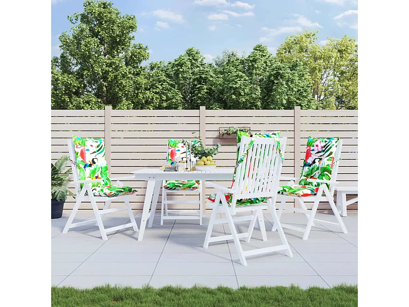 Coussins de chaise à dossier haut lot de 4 multicolore FR102956
