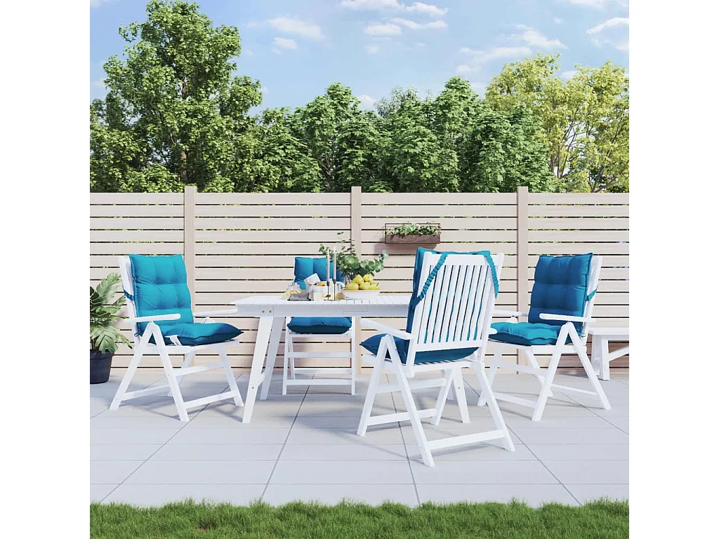 Coussins de chaise à dossier bas lot de 4 bleu clair FR638342