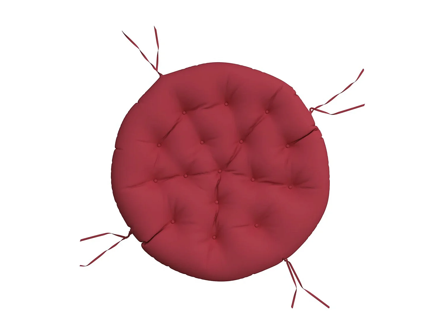 Cojín redondo tela Oxford rojo tinto Ø 100x11 cm ES202902