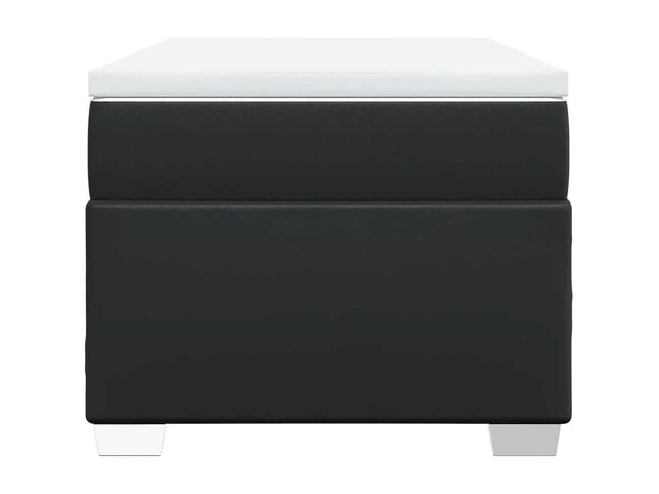 Boxspring met matras kunstleer zwart 90x200 cm BE144420