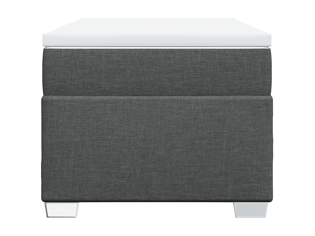 Cama box spring con colchón tela gris oscuro 80x200 cm ES628452