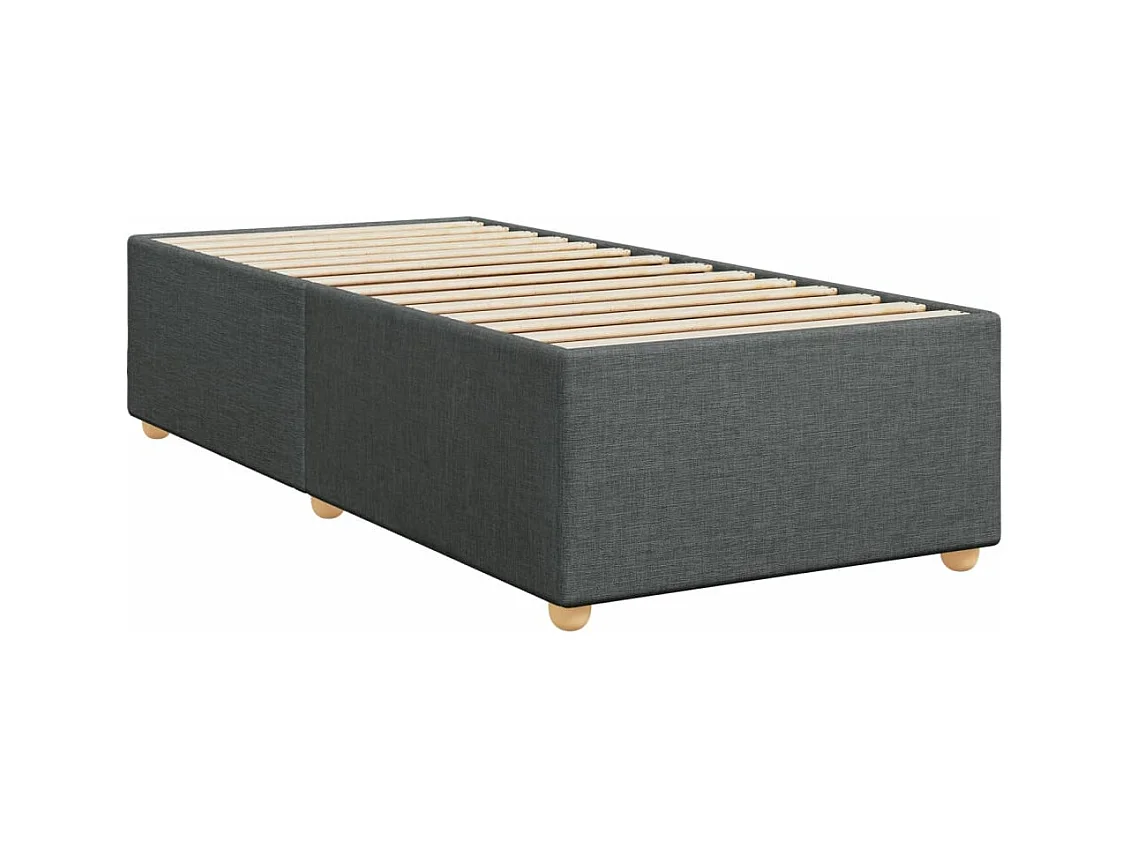 Boxspring met matras stof donkergrijs 90x190 cm BE268822