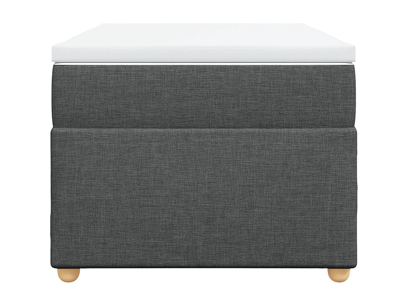 Sommier à lattes de lit et matelas Gris foncé 90x190 cm Tissu FR99143