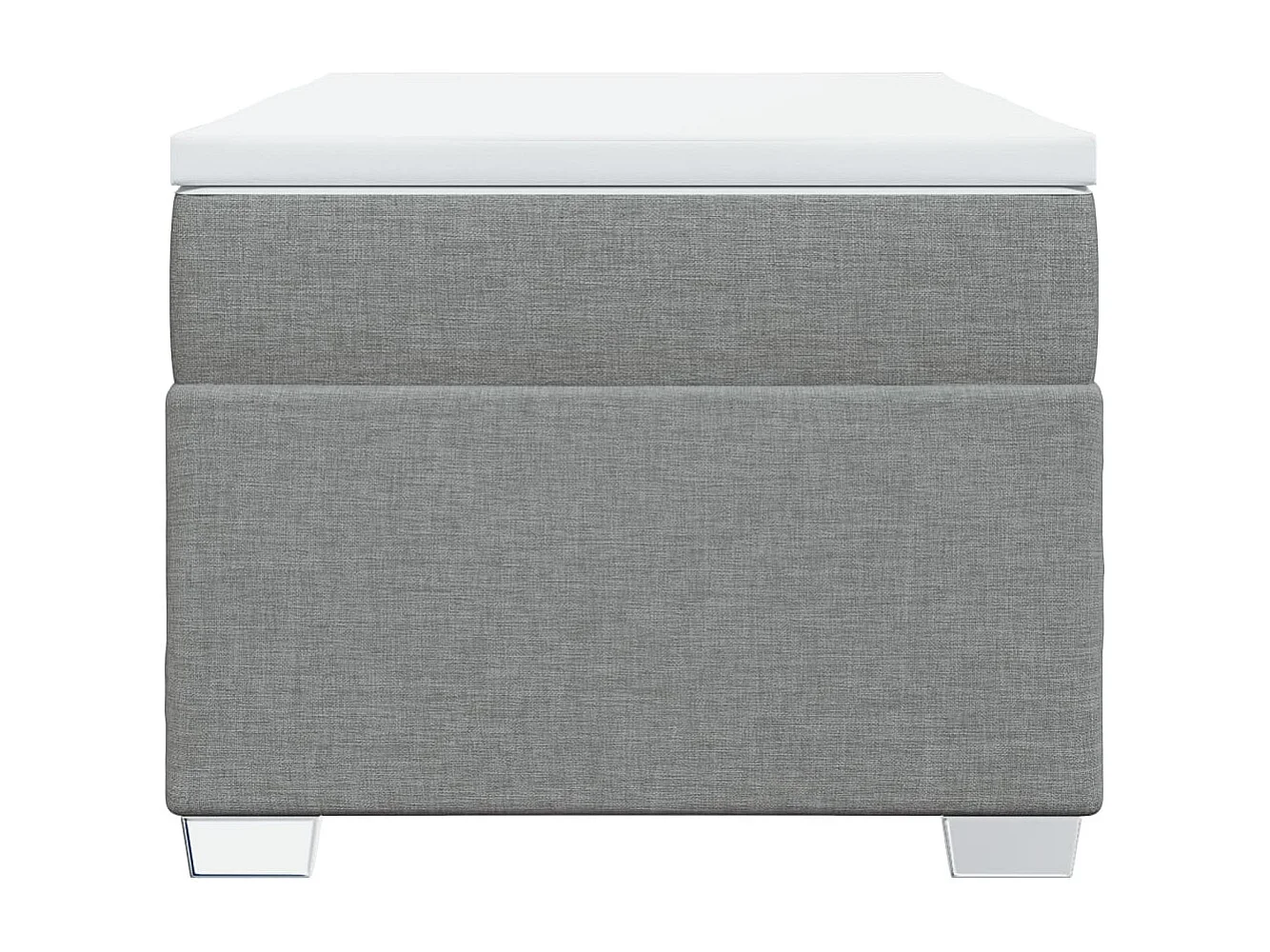 Ensemble complet boxspring + matelas gris clair 80x200 cm tissu FR81012