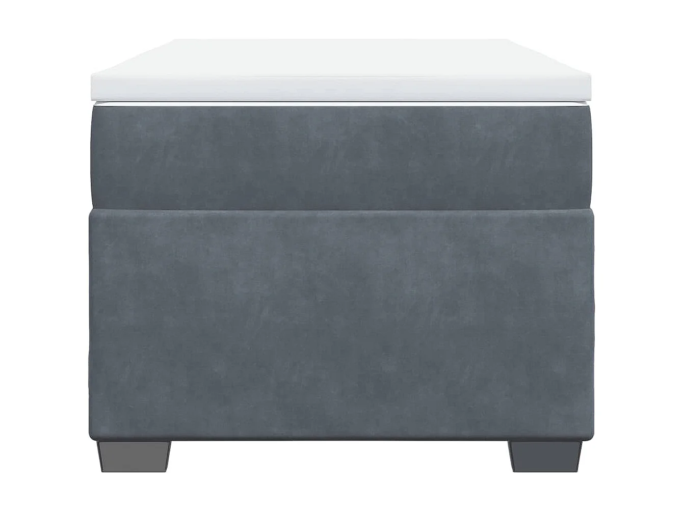 Cama box spring - 90x190 cm com molas/colchão veludo cinza-escuro PT435840