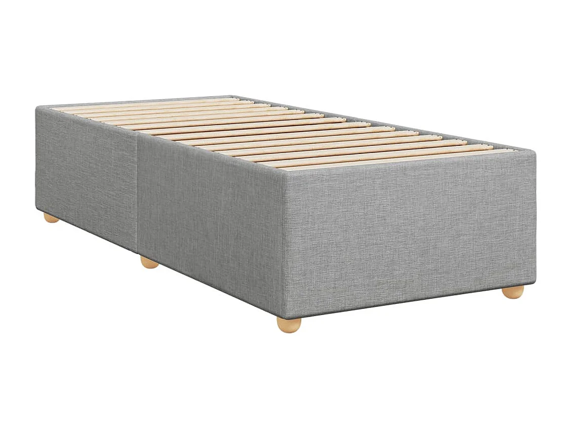 Sommier à lattes de lit et matelas Gris clair 90x190 cm Tissu FR33590