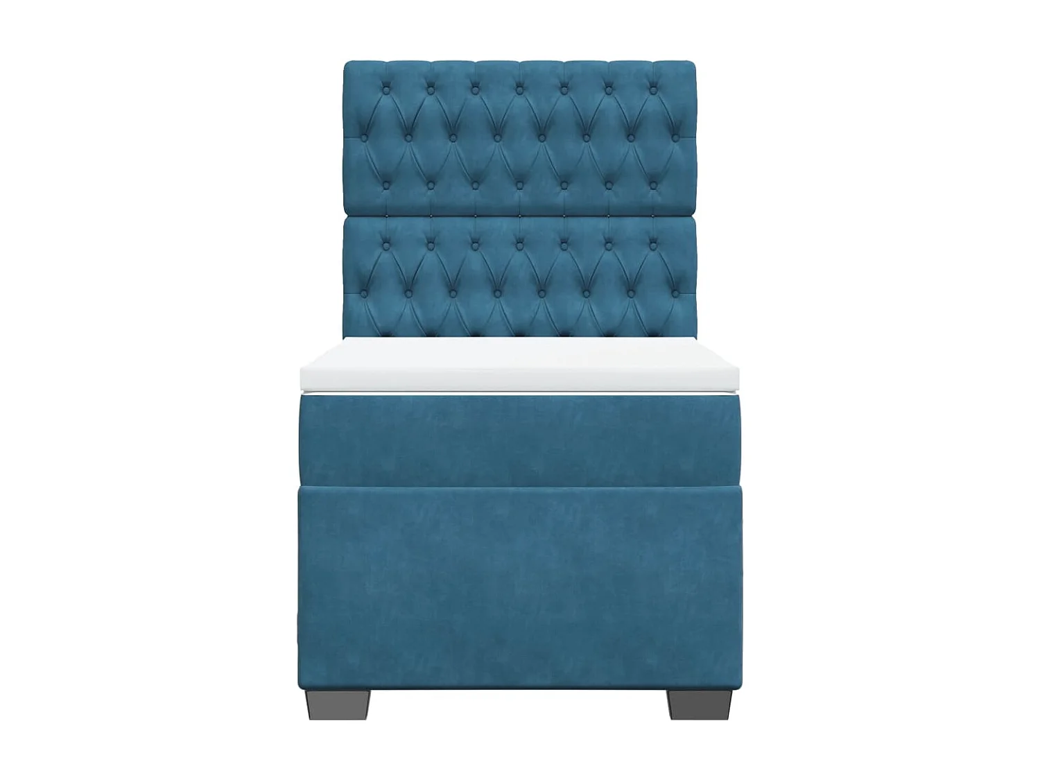 Ensemble complet boxspring + matelas bleu 100x200 cm FR77732