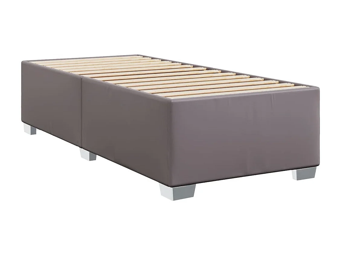 Ensemble complet boxspring + matelas Gris 90x200 cm Similicuir FR66160