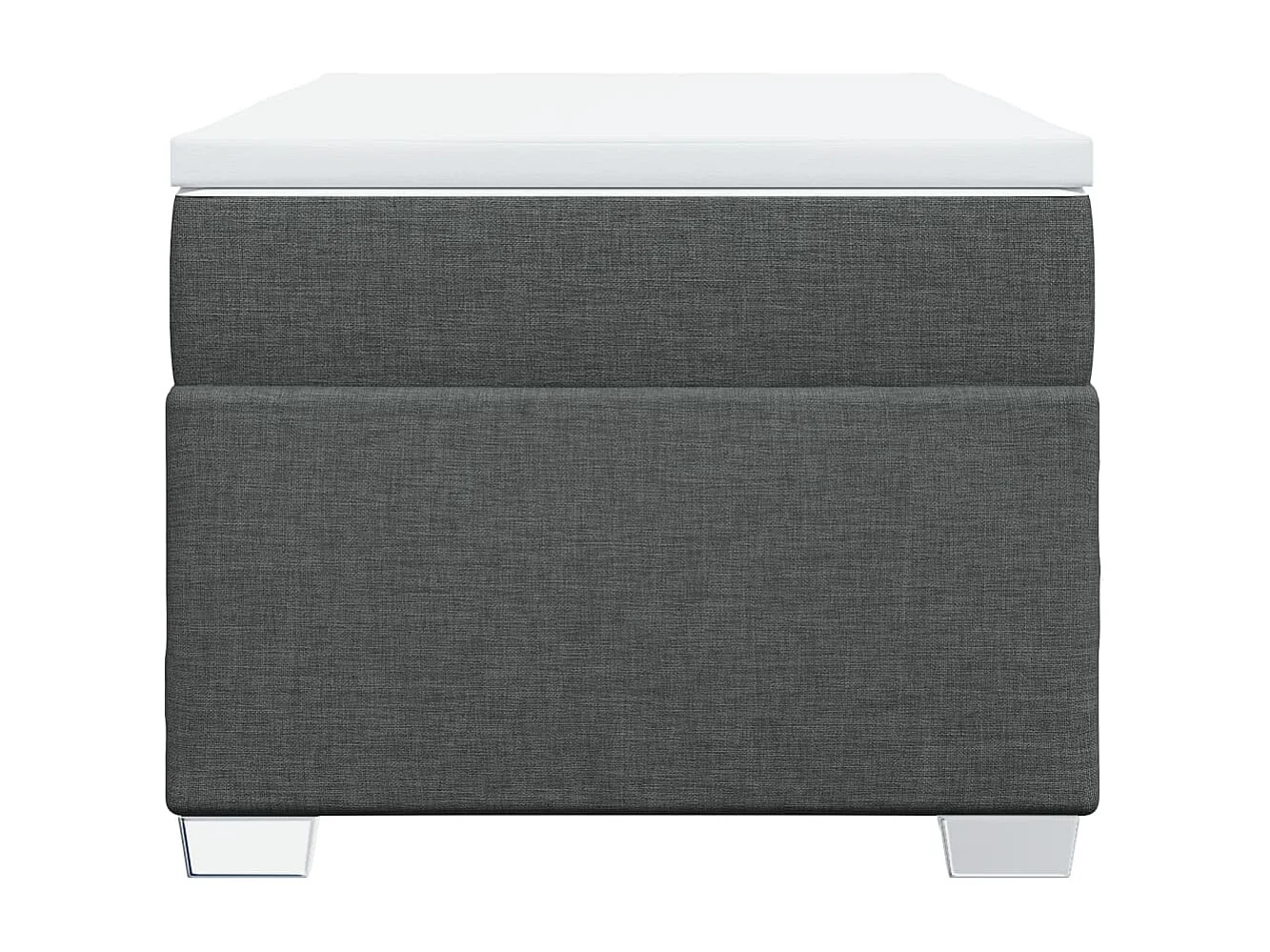 Cama box spring con colchón tela gris oscuro 90x190 cm ES622797