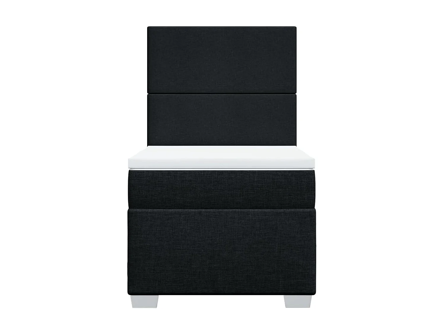 Cama box spring - 80x200 cm com molas/colchão tecido preto PT585875