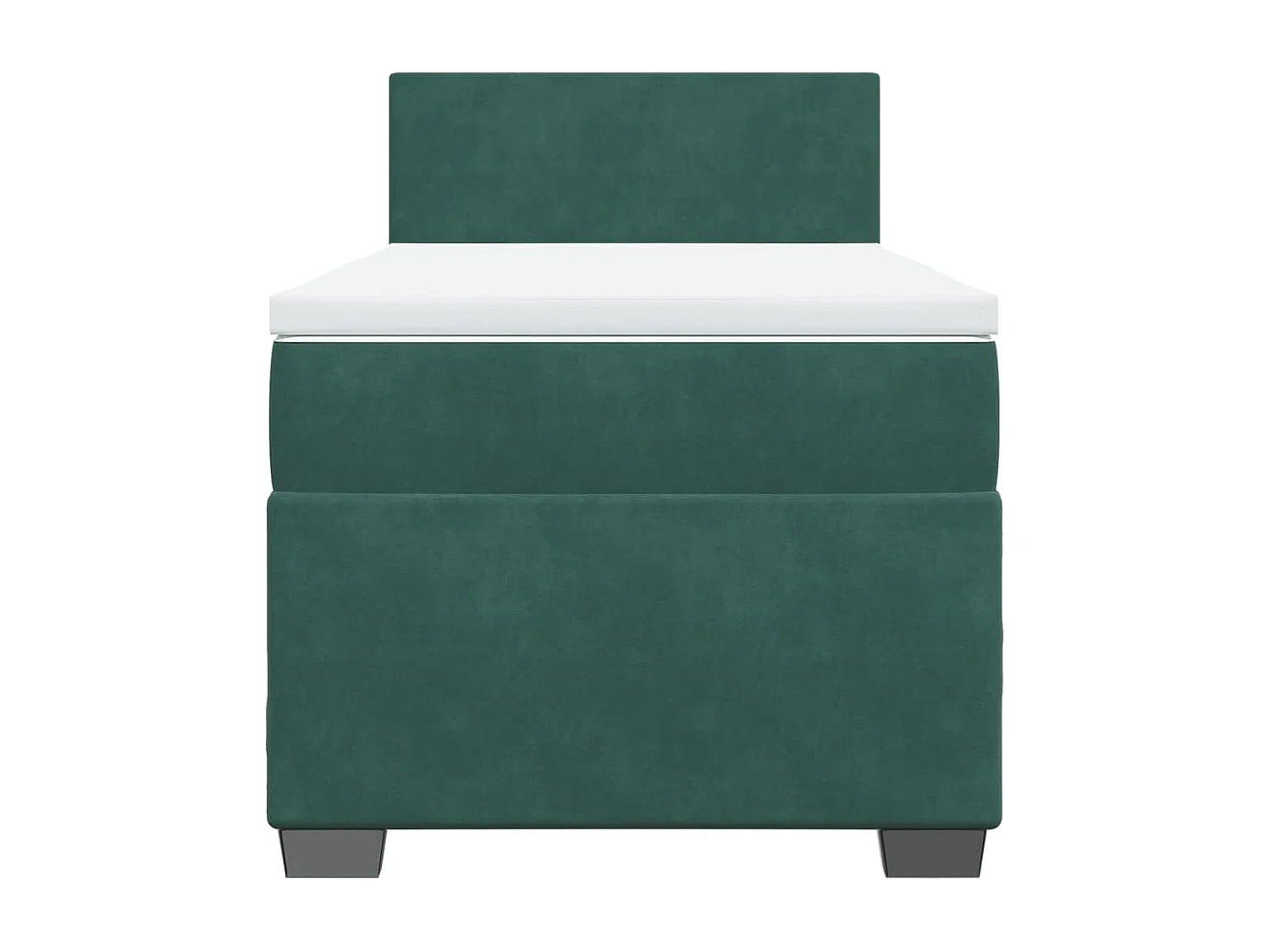 Ensemble complet boxspring + matelas Vert foncé 90x190 cm FR83890