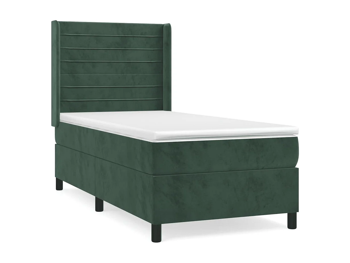 Ensemble complet boxspring + matelas Vert foncé 90x200 cm FR71530