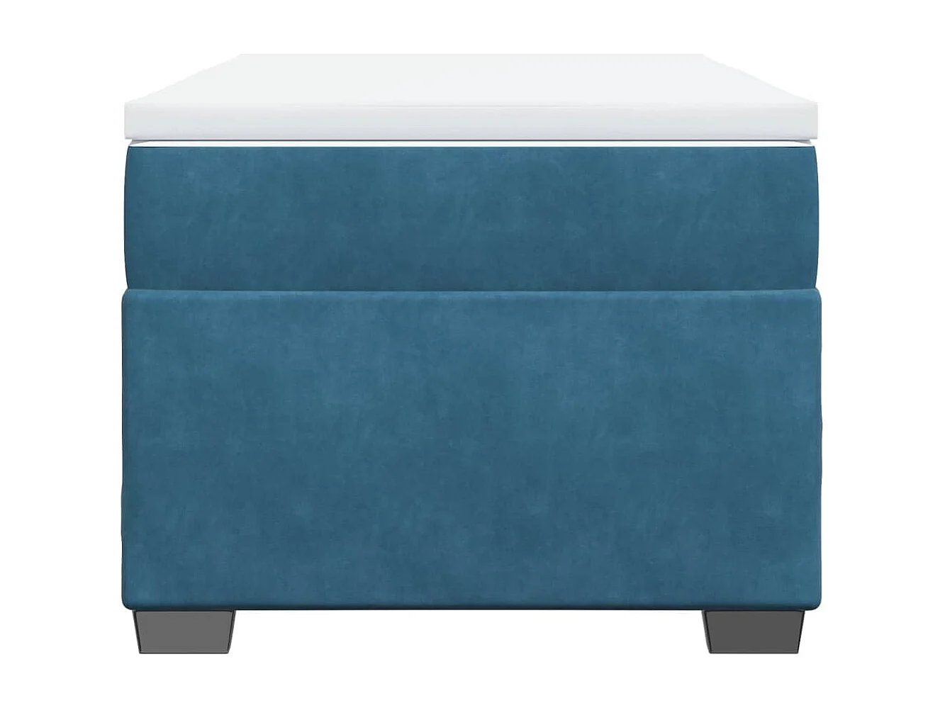 Cama box spring - 90x190 cm com molas/colchão veludo azul-escuro PT674514