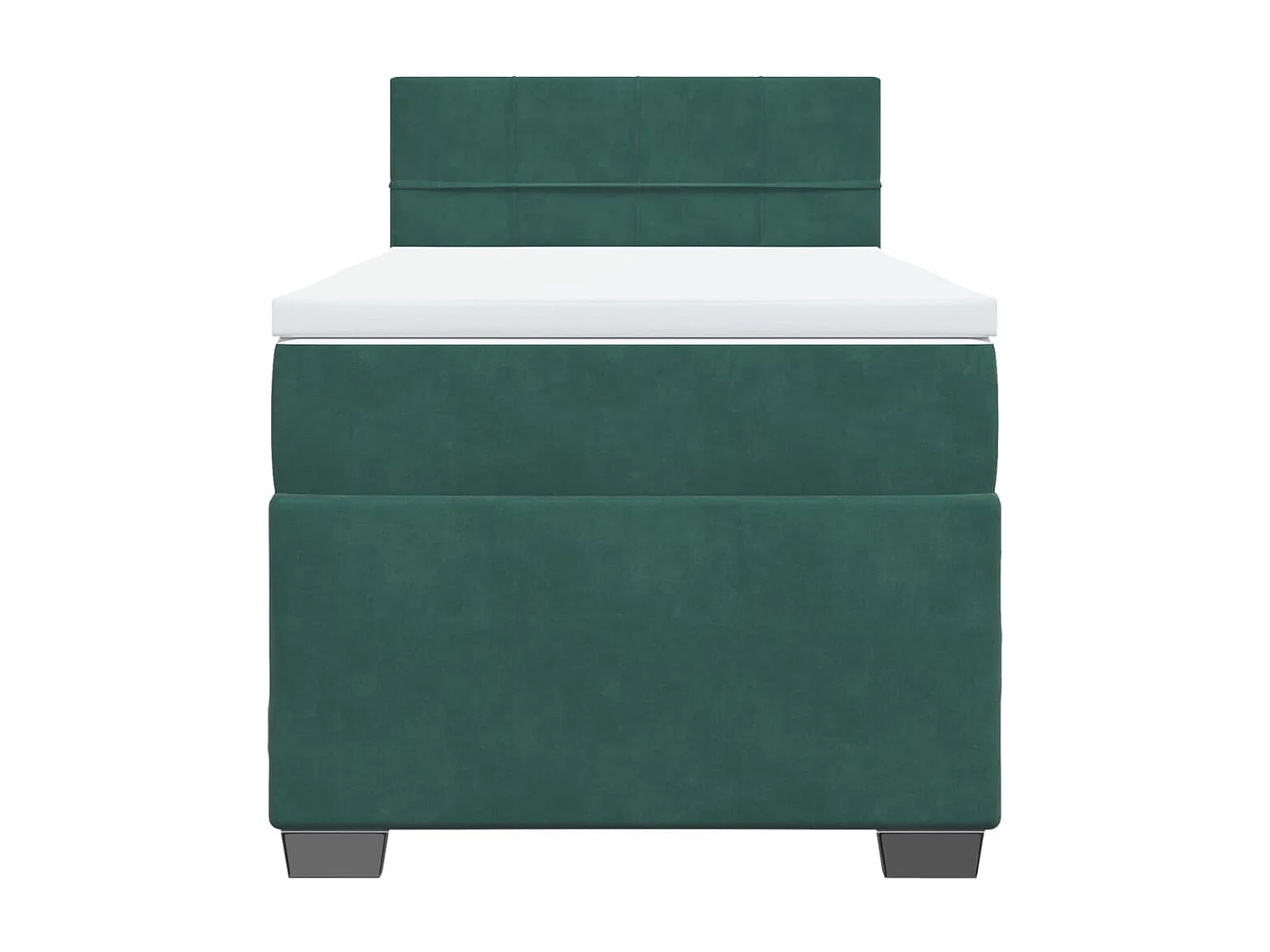 Boxspring met matras fluweel donkergroen 80x200 cm BE289536