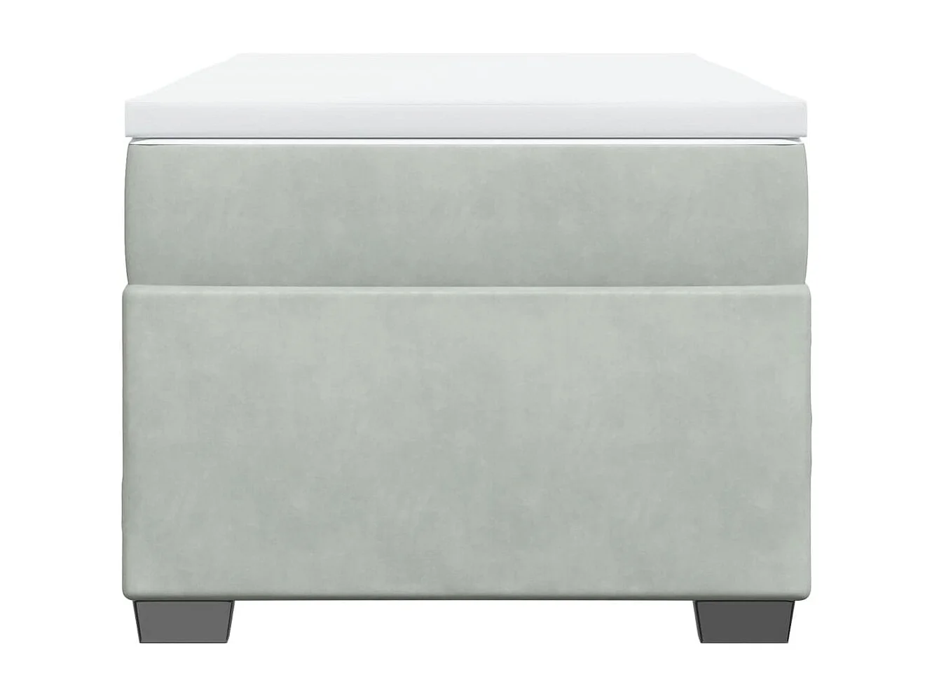 Sommier à lattes de lit et matelas Gris clair 90x190 cm Velours FR52576