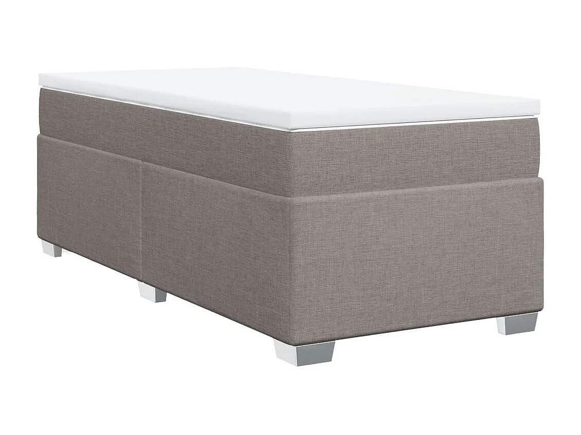 Ensemble complet boxspring + matelas Taupe 90x190 cm Tissu FR65050