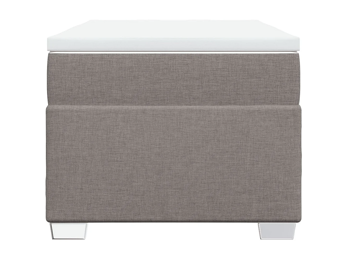 Ensemble complet boxspring + matelas Taupe 90x190 cm Tissu FR65050