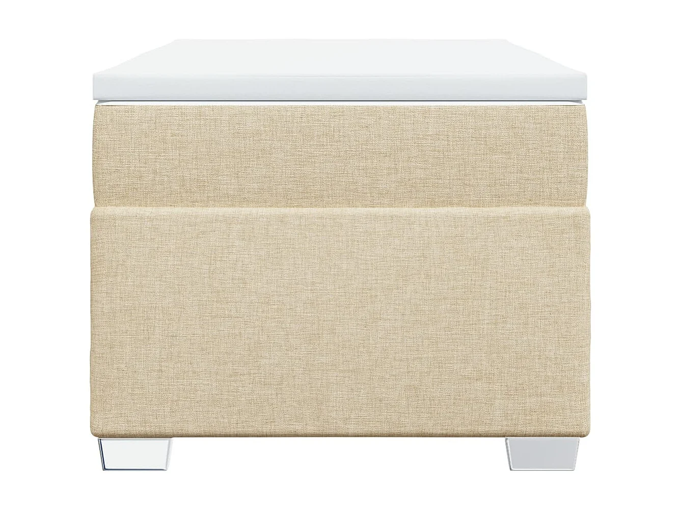 Ensemble complet boxspring + matelas Crème 100x200 cm Tissu FR14189