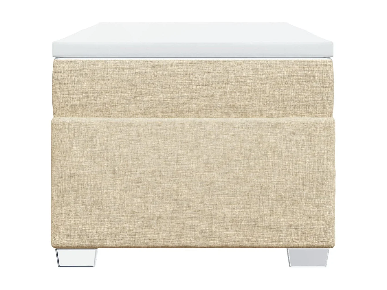 Ensemble complet boxspring + matelas Crème 80x200 cm Tissu FR19776