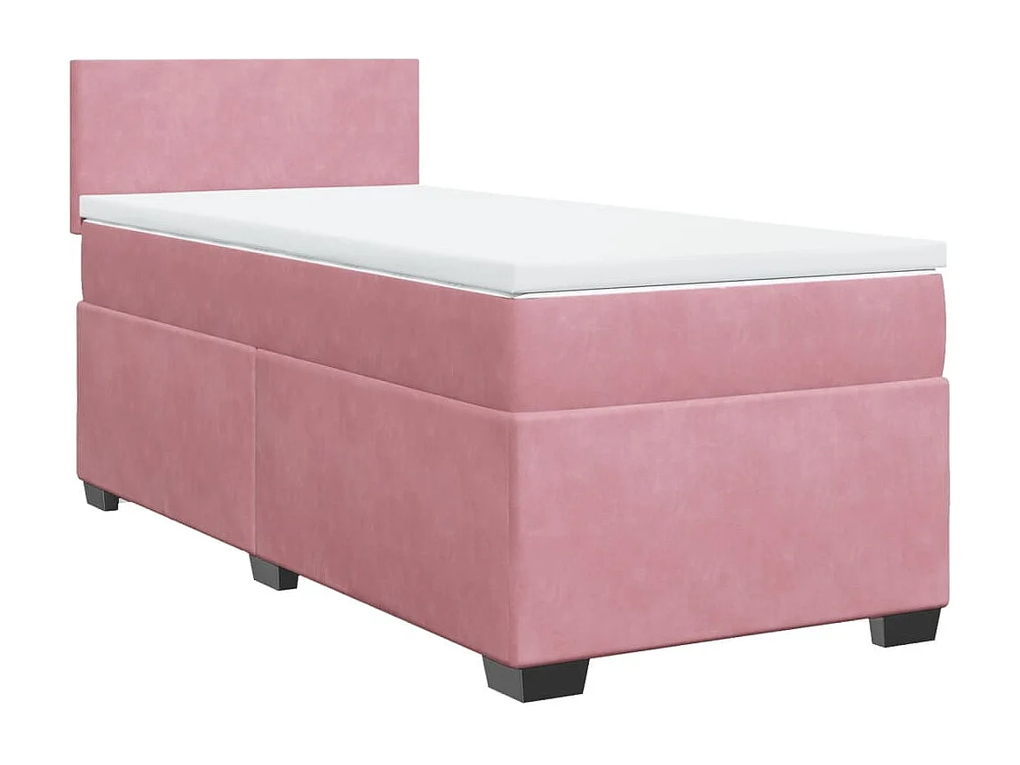 Sommier à lattes de lit et matelas Rose 80x200 cm Velours FR36435
