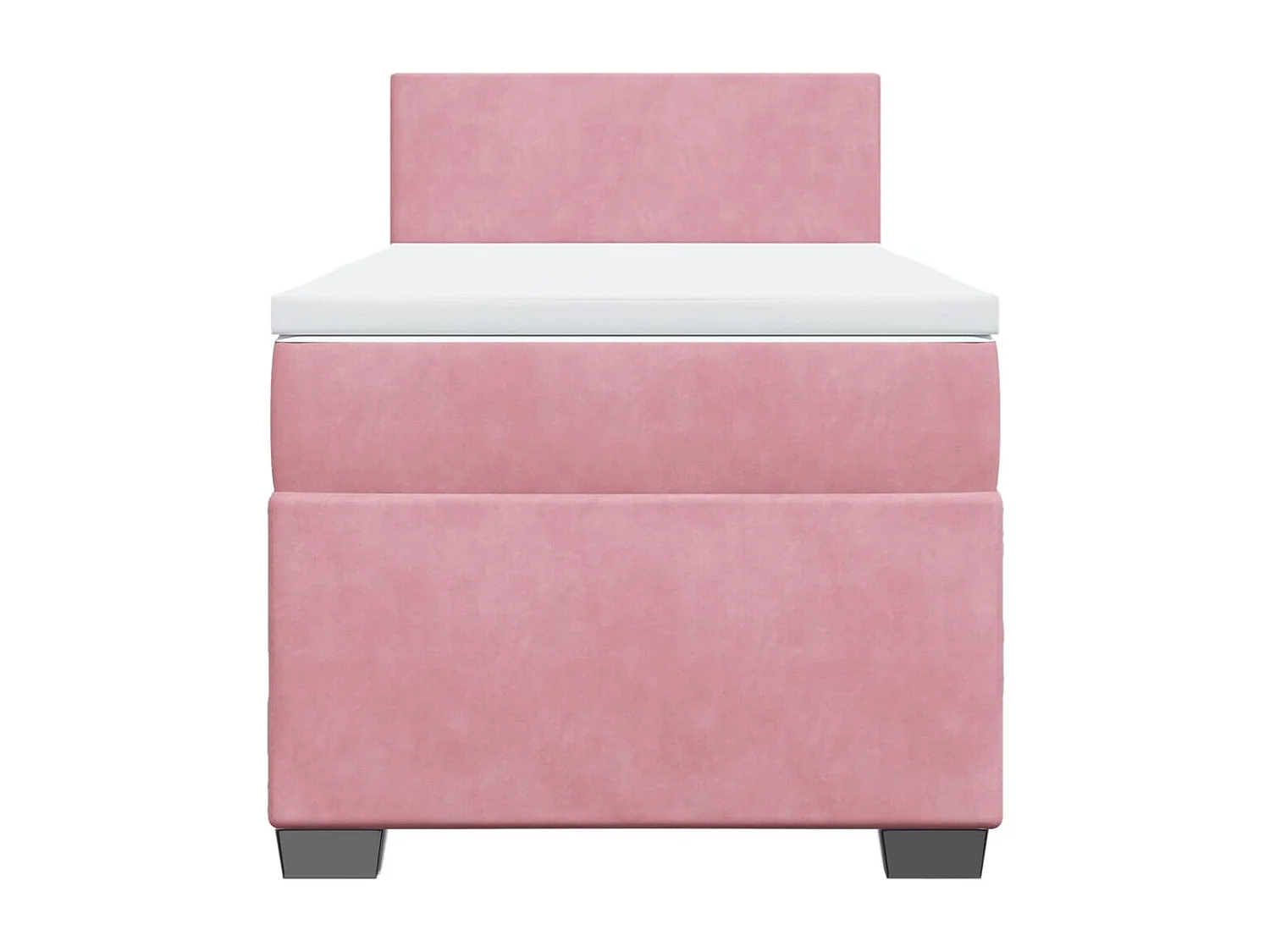 Sommier à lattes de lit et matelas Rose 80x200 cm Velours FR36435