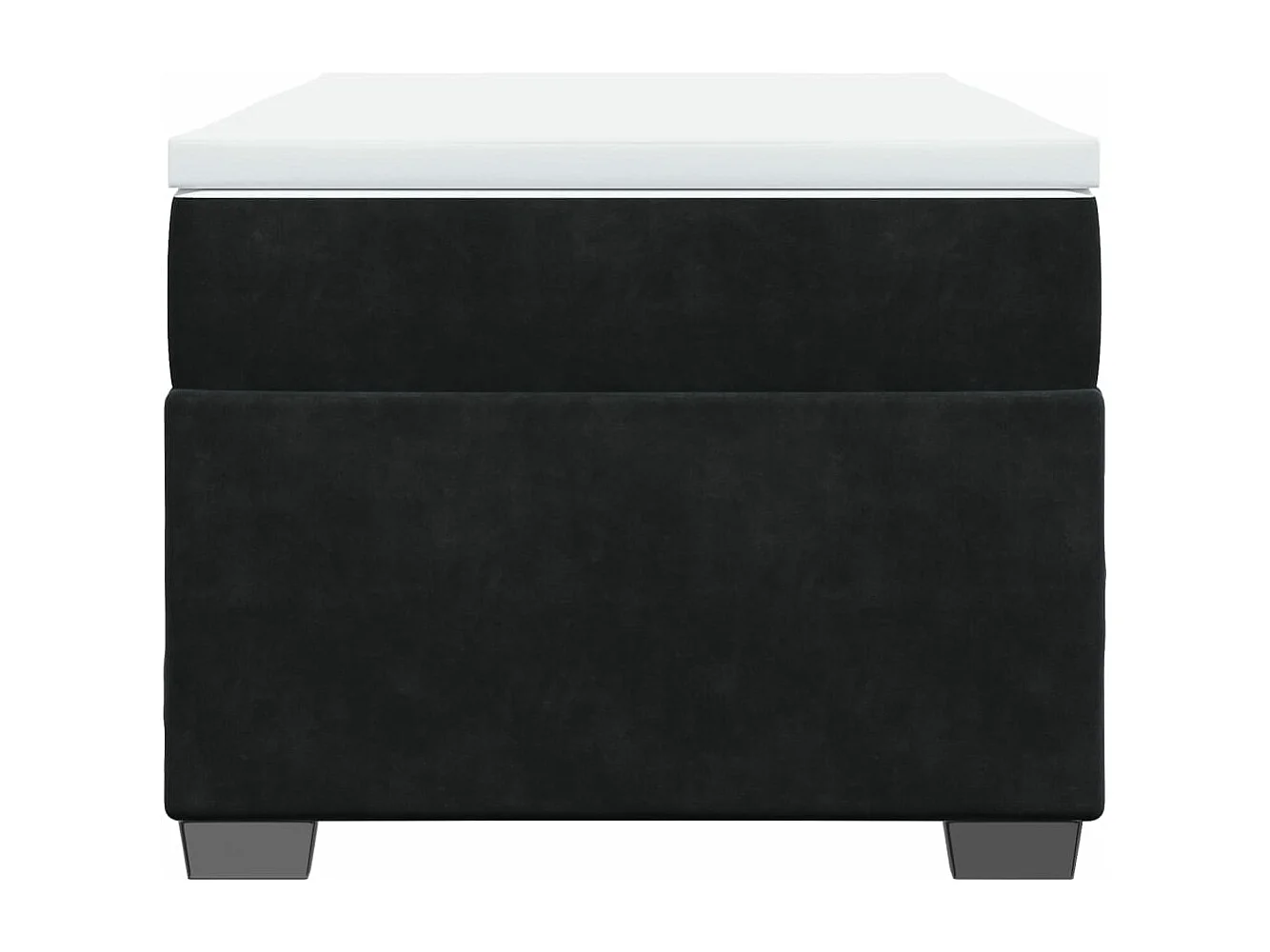 Ensemble complet boxspring + matelas Noir 90x200 cm Velours FR64802