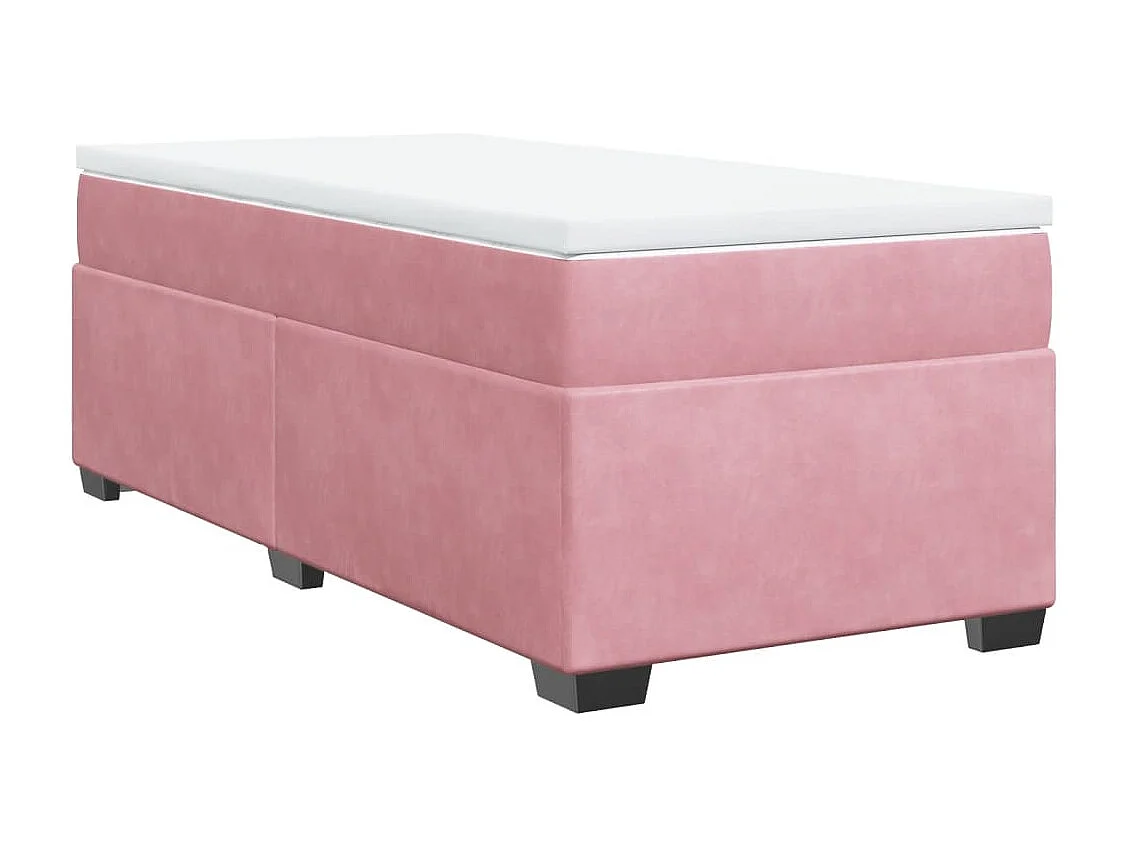 Sommier à lattes de lit et matelas Rose 80x200 cm Velours FR69157