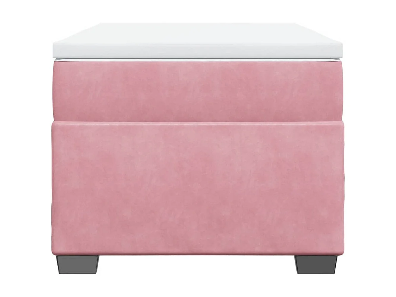 Cama box spring - 80x200 cm com molas/colchão veludo rosa PT596244