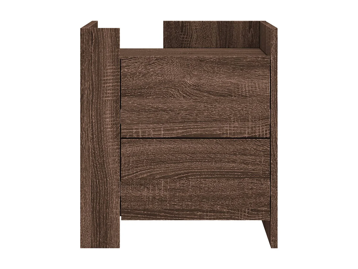 Table de chevet chêne marron 45x50x50 cm bois d’ingénierie FR25671