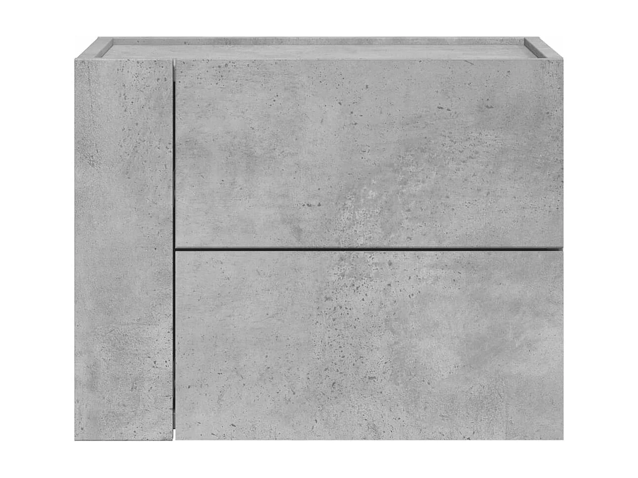 Comodino | Tavolino da notte | Tavolino da letto a Muro Grigio Cemento 45x30x35 cm