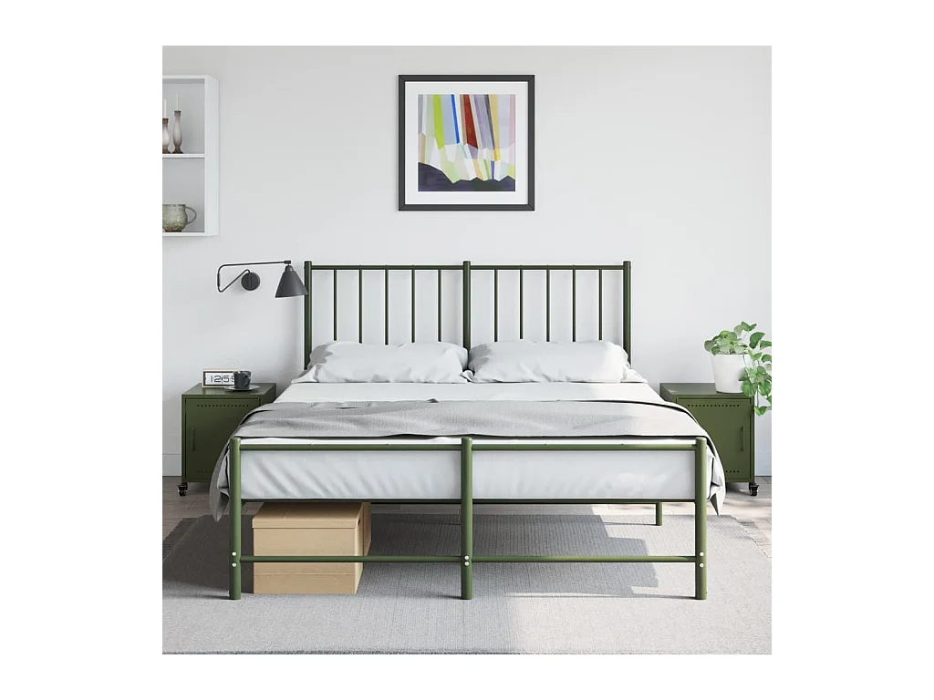 Mesas de cabeceira 2 pcs 36x39x43,5 cm aço verde-azeitona PT432840