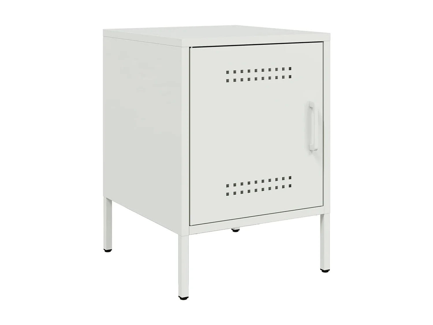 Mesa de cabeceira 36x39x50,5 cm aço branco PT865686