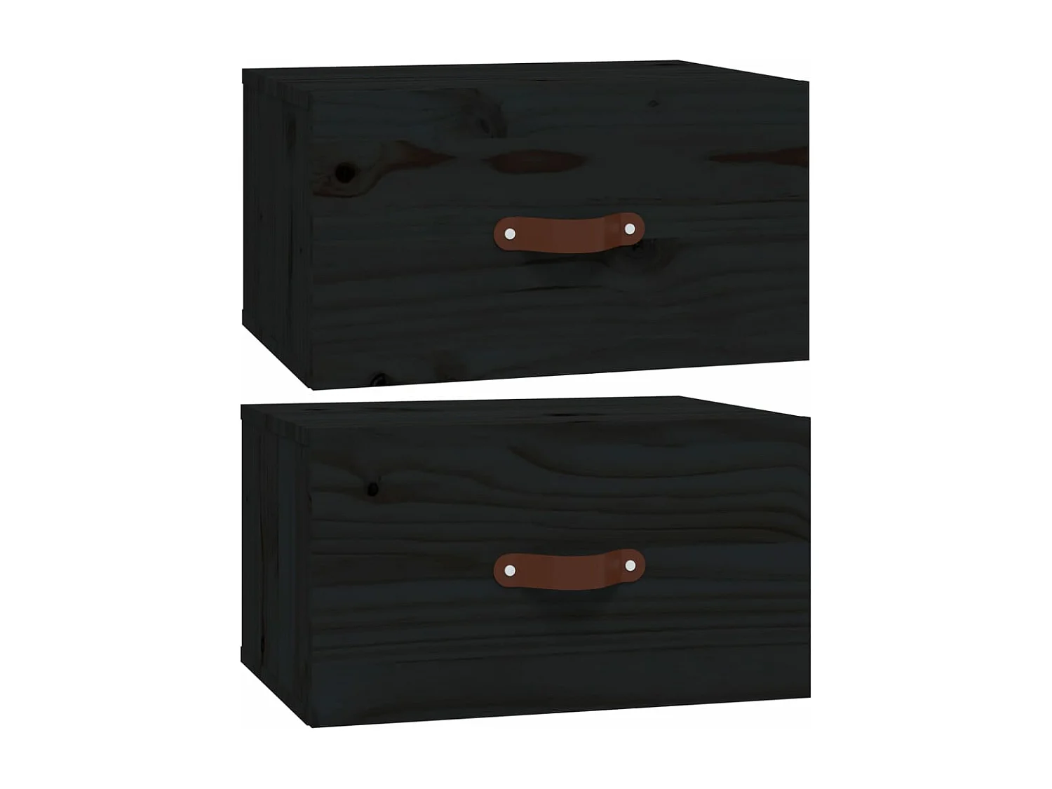 Tables de chevet murales 2 pcs Noir 40x29,5x22 cm FR41928