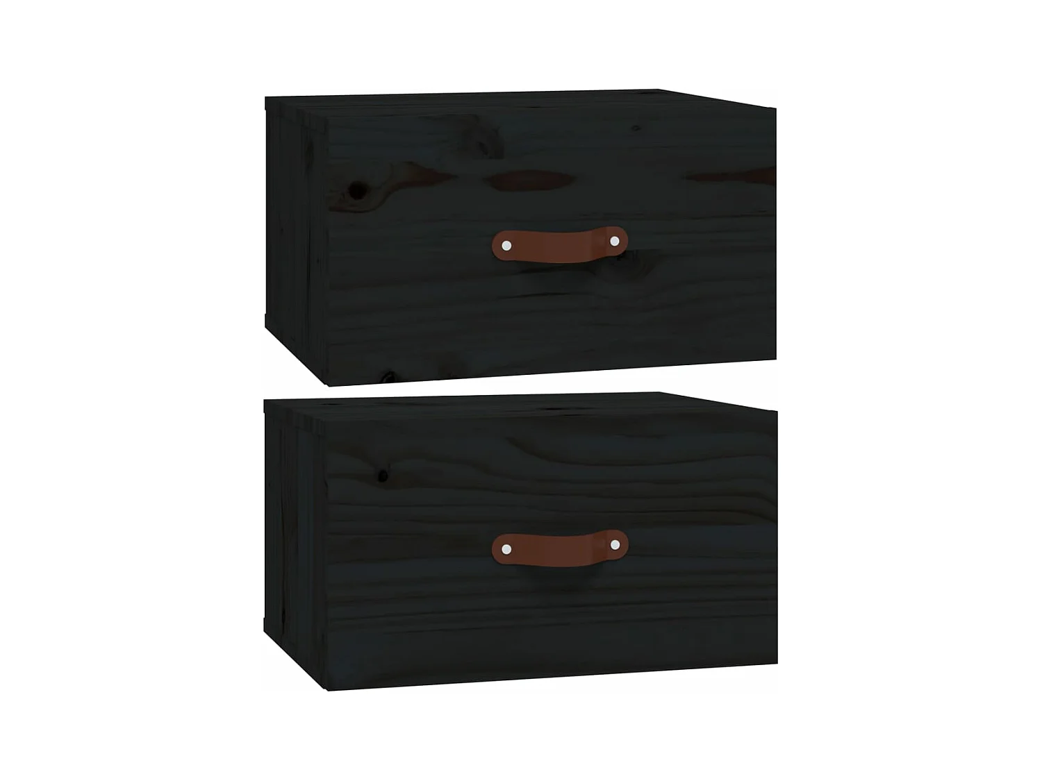 Mesas de cabeceira montagem na parede 2 pcs 40x29,5x22cm preto PT757714