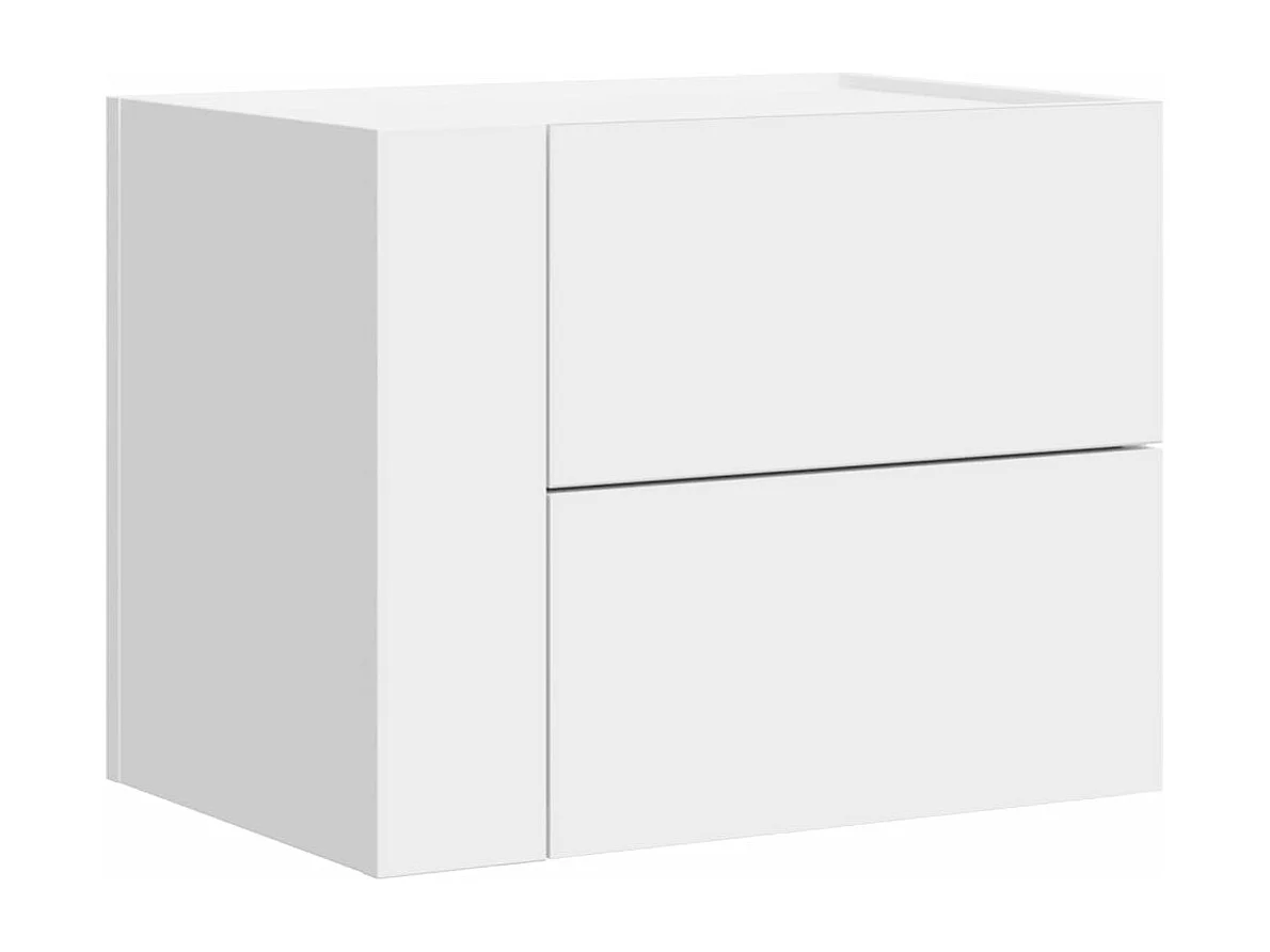 Table de chevet murale blanc 45x30x35 cm FR40085